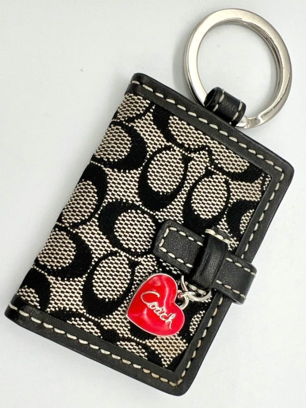 Coach Signature Canvas Mini Photo Key Fob EUC - Went Viral on Tik Tok!